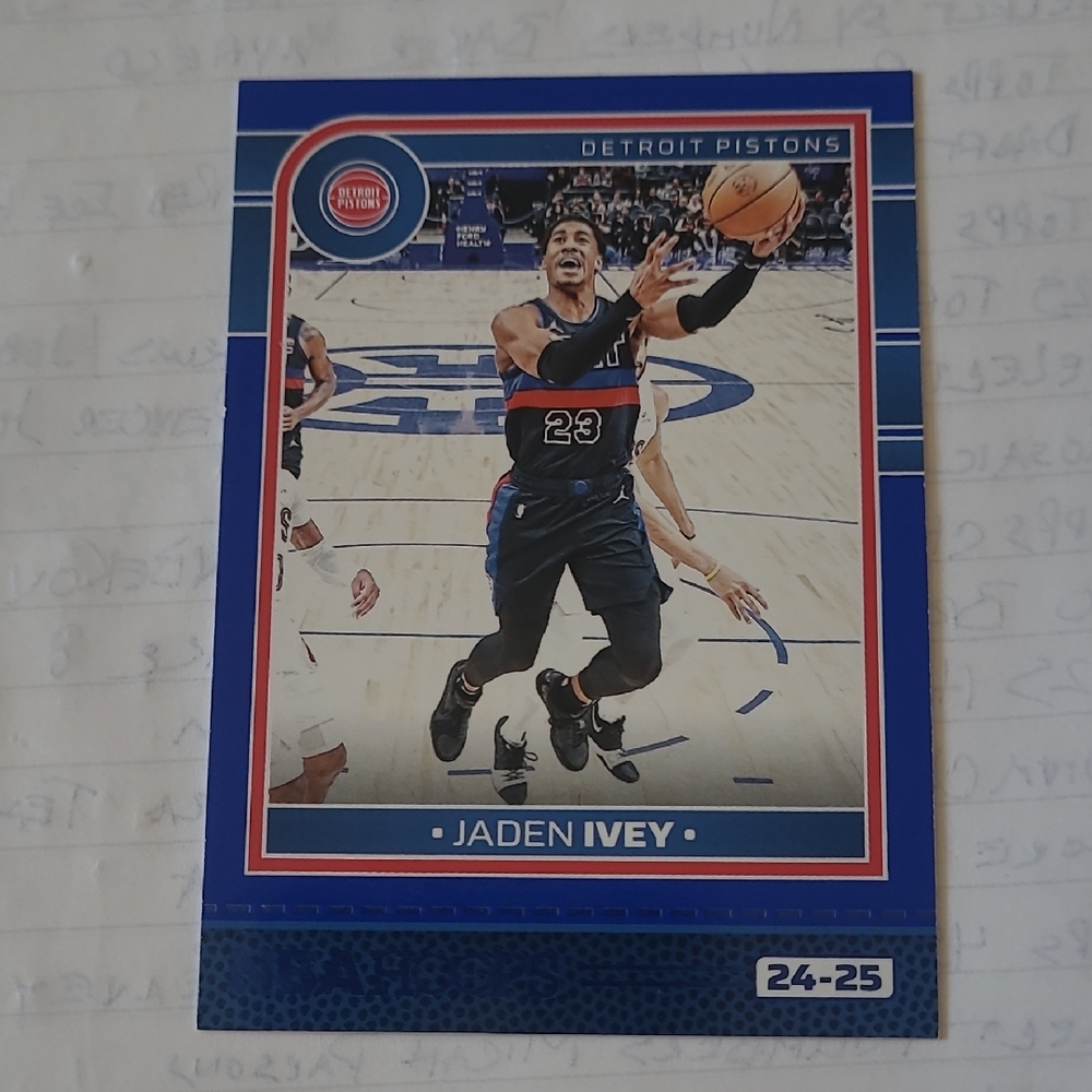 Panini Detroit Pistons Blue & Red Jaden Ivey Trading Card